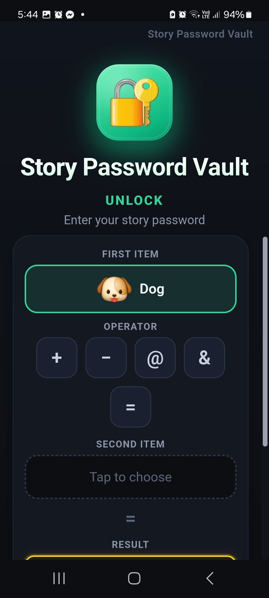 First item set to Dog