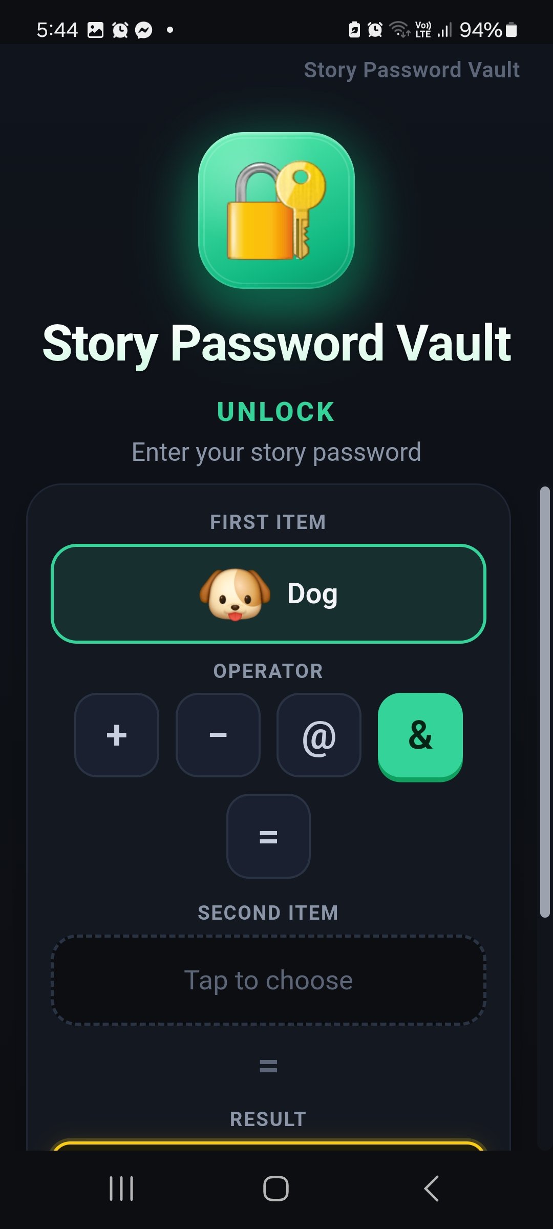 Ampersand operator selected