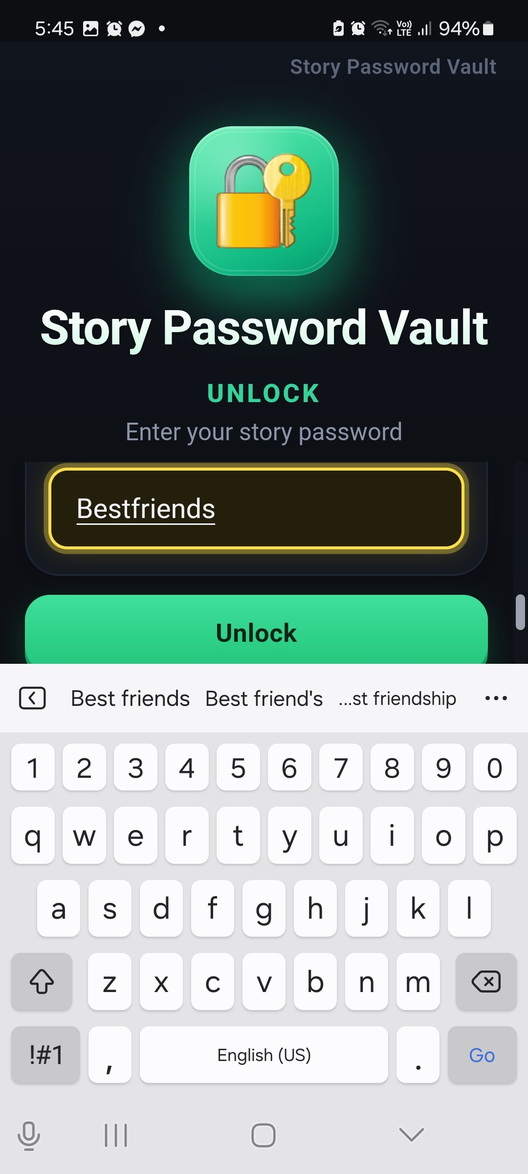 Result word Bestfriends ready to unlock