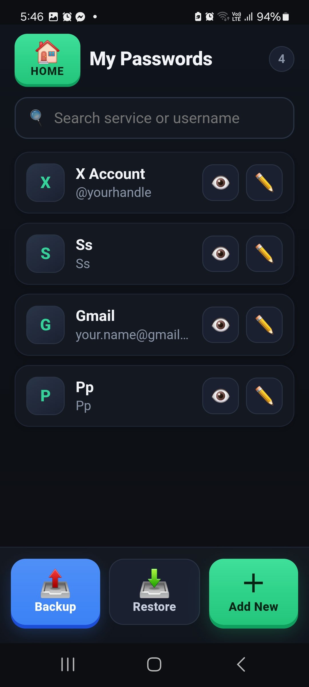 Password list